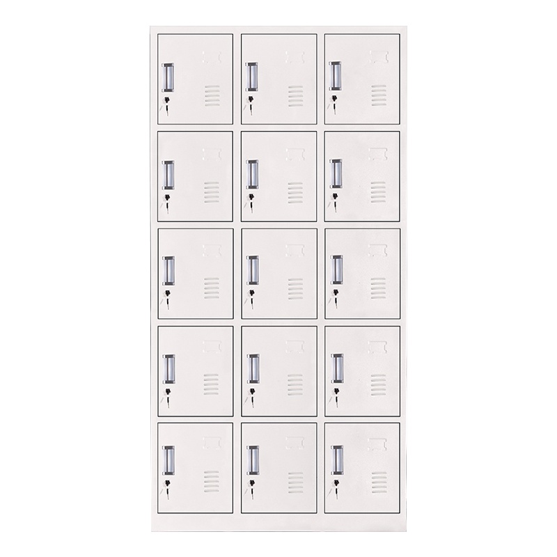 铭威盾钢制办公文件柜铁皮柜矮柜资料密码带锁凭证档案员工储物更衣柜子十五门更衣柜