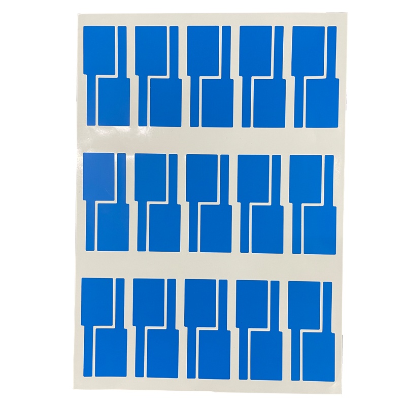 开仰 A4纸线缆标签不干胶标签纸38*25+40mm/30片/张/100张/包 蓝色(单位:包)