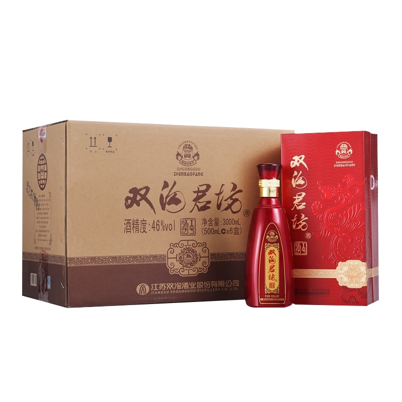 双沟 珍宝坊 红君坊 I号 46度 500ml*6整箱装浓香型白酒