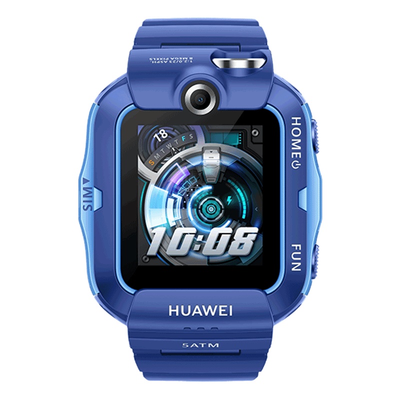 华为儿童手表 4X 映海蓝 50米防水 高清双摄 支持儿童手表版微信 双频11重定位 16G大内存 麒麟芯片4G全网通儿童手表