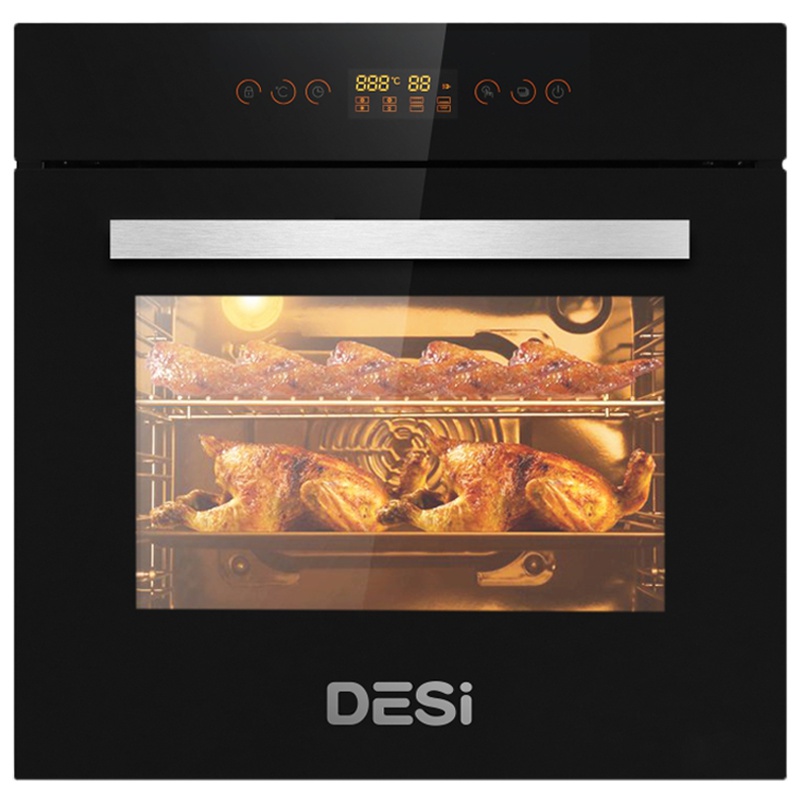 德思(DE SI)家用嵌入式电烤箱DSCK-H6 家用烘焙烤箱60L大容量 360度旋转烧烤电烤箱 热风循环