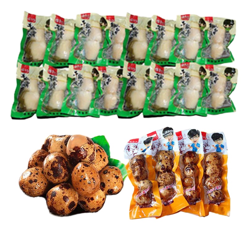 五香鹌鹑蛋160枚-20枚多规格可选零食真空包装卤蛋早餐蛋熟食 量贩组合( 40枚鹌鹑蛋+1斤鸡拐)