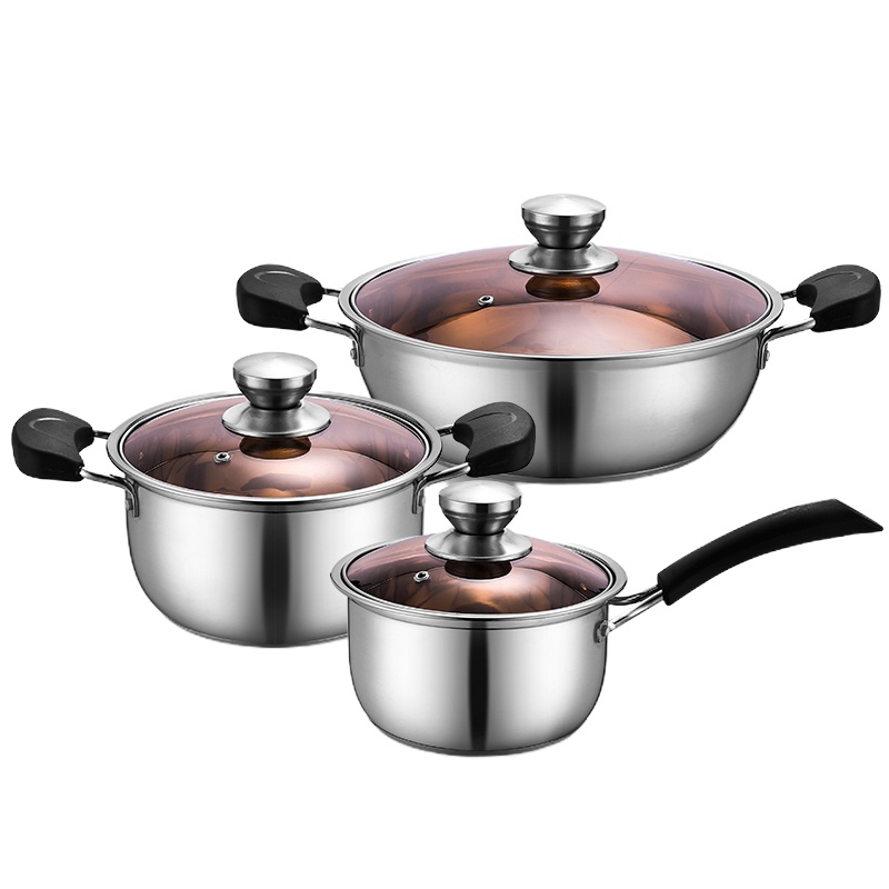 奥丁(adneny) OD-00606 宜家系列套装锅 16cm 奶锅8cm汤锅24cm火锅（单位：套）