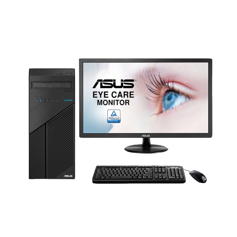 华硕(ASUS)D540MC台式主机21.5英寸显示器(I7-8700 4G 1T 集成显卡 DOS 黑色))