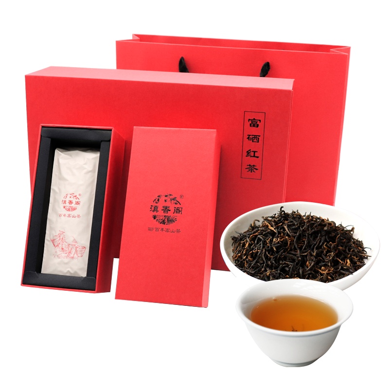 滇香阁 恩施富硒红茶特级200g礼盒装 高山春茶头春采摘香气醇厚年货礼品礼盒