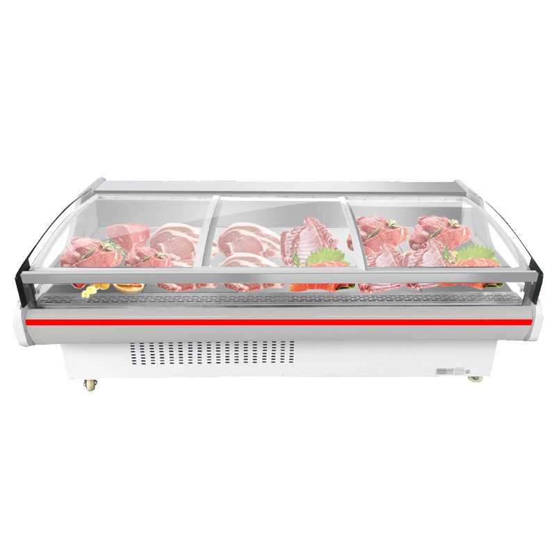 希冷(XILEN) 鲜肉柜展示柜超市猪肉冷藏保鲜柜商用卧式冰柜岛柜熟食柜冷鲜柜 直冷2.5米