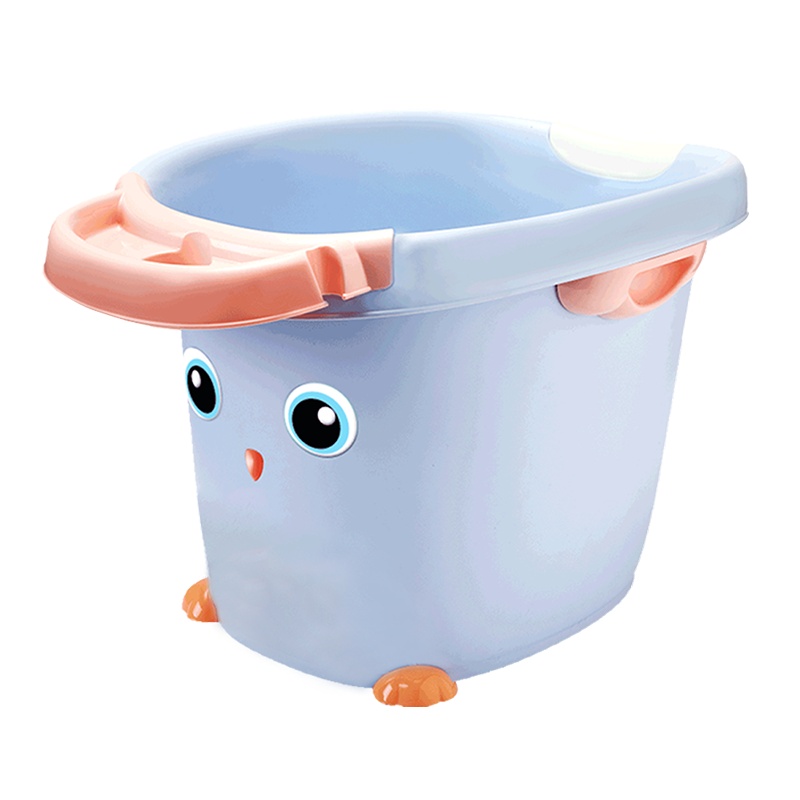 DUDI/青蛙嘟迪 母婴幼儿童婴儿浴盆宝宝洗澡盆儿童加厚保温洗澡桶可坐可躺小孩泡澡沐浴桶 蓝色