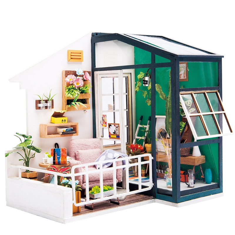 若态若来diy迷你小屋 手工制作拼装小房子模型玩具创意儿童拼插拼图男生女生生日礼物 DGM05南风小憩