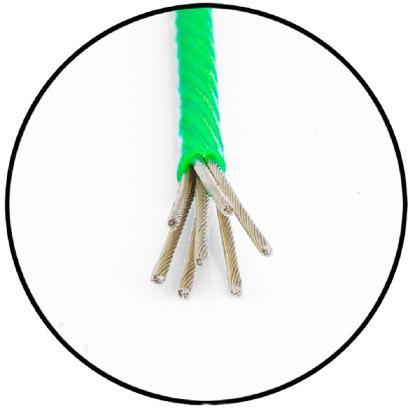 透明包塑镀锌钢丝绳(4mm 250米)