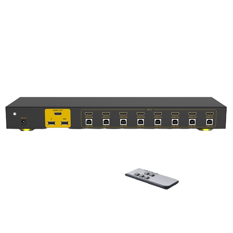 eKL-81HK KVM切换器 HDMI带USB鼠标键盘 热键切换8进1出 8口高清机架式切换器