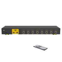 eKL-81HK KVM切换器 HDMI带USB鼠标键盘 热键切换8进1出 8口高清机架式切换器