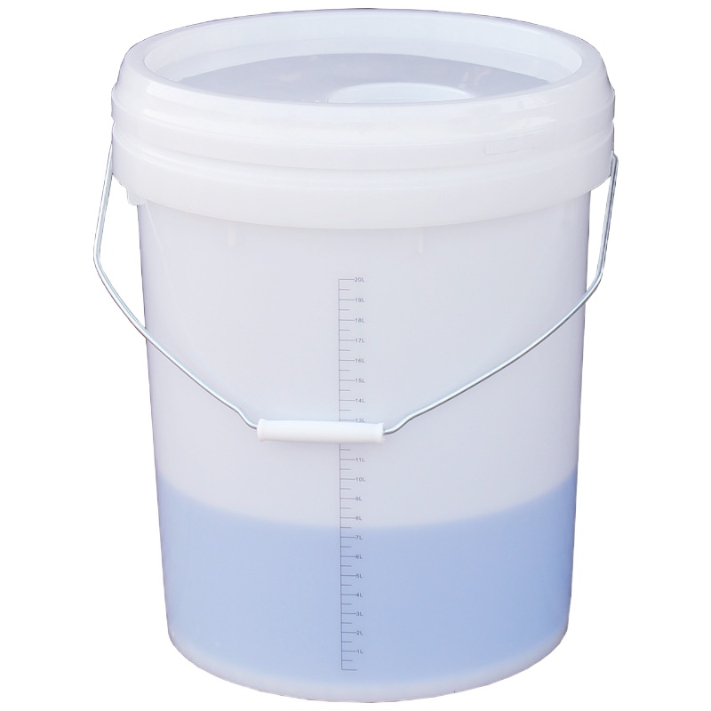 5L透明计量桶 密封刻度带盖食品级pp水桶医用塑料水桶