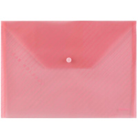 齐心(Comix) 10个装 A4透明按扣袋 C330 红色