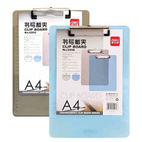 [精选]得力(deli) 9256 A4带刻度半透明书写板夹文件夹 蓝灰随机