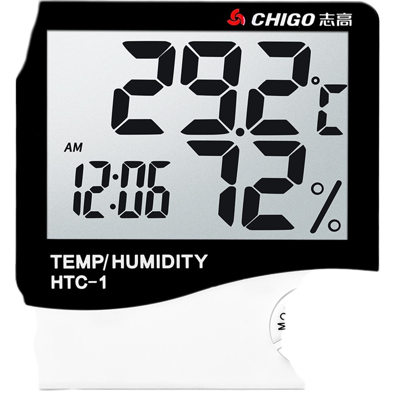 精准温湿度计室内家用高精度电子温度计干湿婴儿房数显室温表 [基础版]无背光//带日期显示