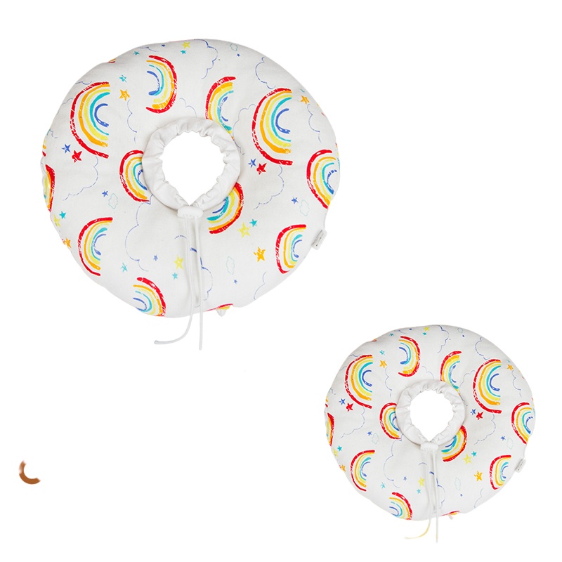 猫咪防舔圈猫咪项圈猫咪术后围脖甜甜圈彩虹恐龙火烈鸟圆形充棉脖圈