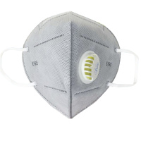 艾贝尔成人一次性口罩防雾霾防尘工业粉灰呼吸阀口罩防颗粒物口罩10片装