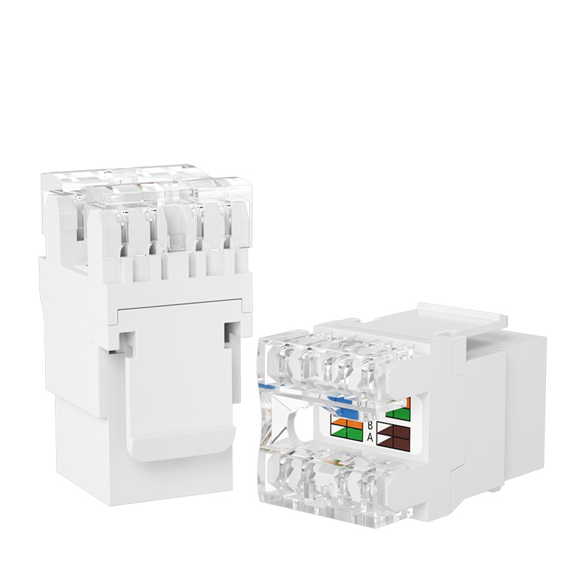 千天(QANTOP)超六类网络模块CAT6打线网线面板模块RJ45水晶头母座电脑网口插座连接头1个QT-MK027