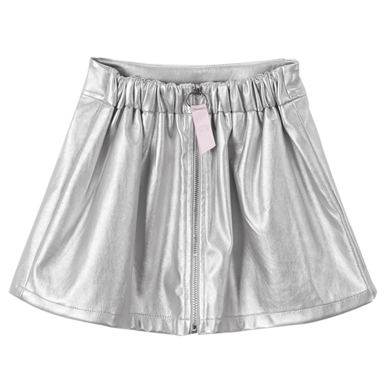 minipeace太平鸟童装女童短裙半身裙个性拉链A字裙春装新款