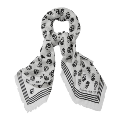 Alexander McQueen 亚历山大·麦昆 女士机车骷髅头围巾 590934-3418Q-9260