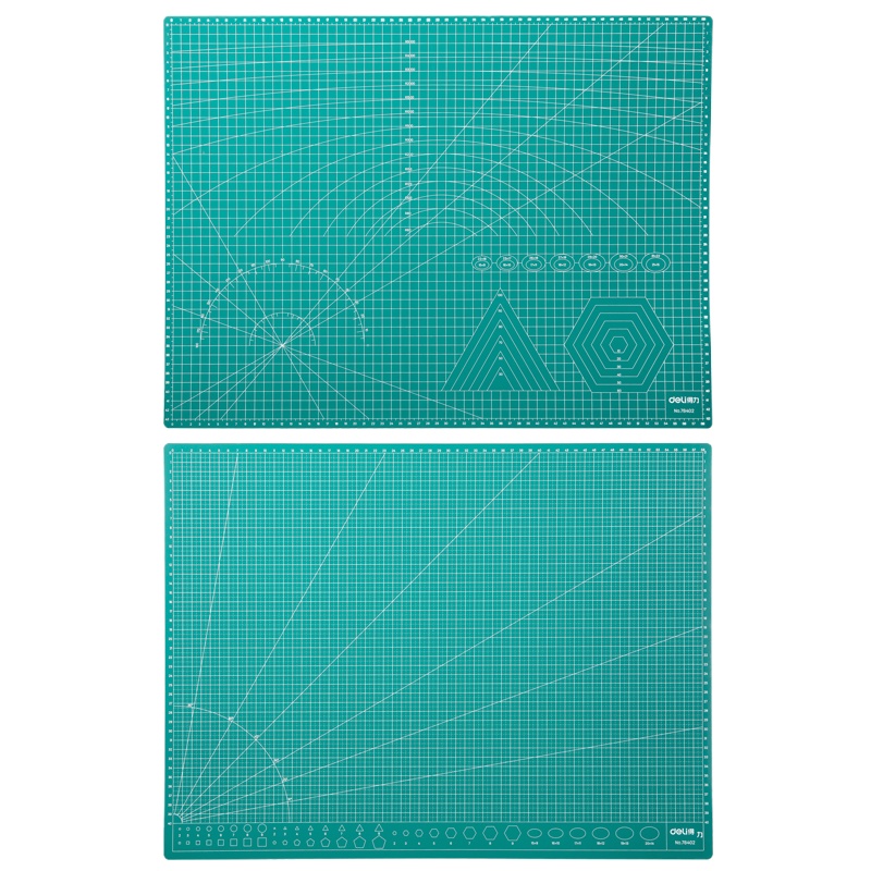 得力(deli) A2耐用PVC切割垫板桌垫 绿色78402 (单位:张)