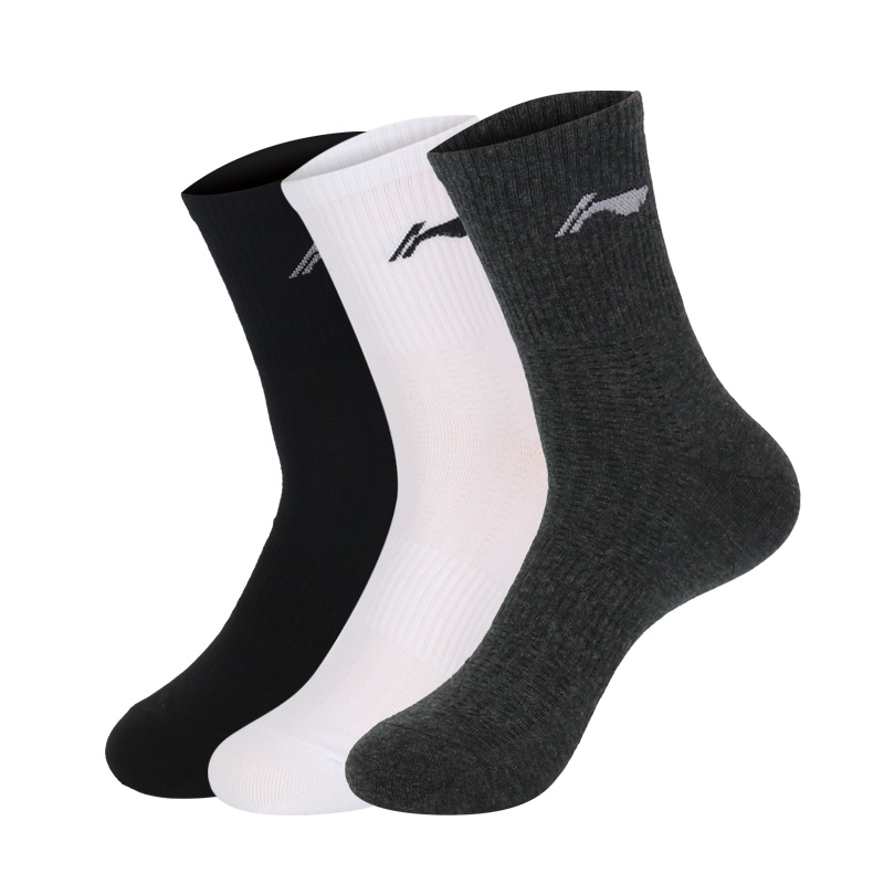 李宁男子运动休闲长袜