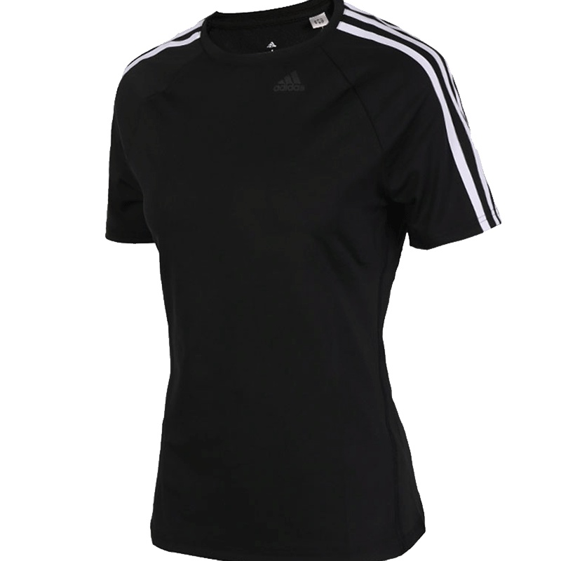阿迪达斯跑步训练短袖女装2019春夏休闲运动衫圆领透气T恤BK2682