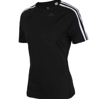 阿迪达斯跑步训练短袖女装2019春夏休闲运动衫圆领透气T恤BK2682