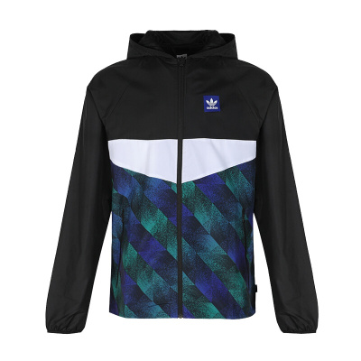 Adidas阿迪达斯三叶草男款上衣 2019夏季新品运动服时尚休闲防风舒适耐磨梭织夹克 DU8380 D