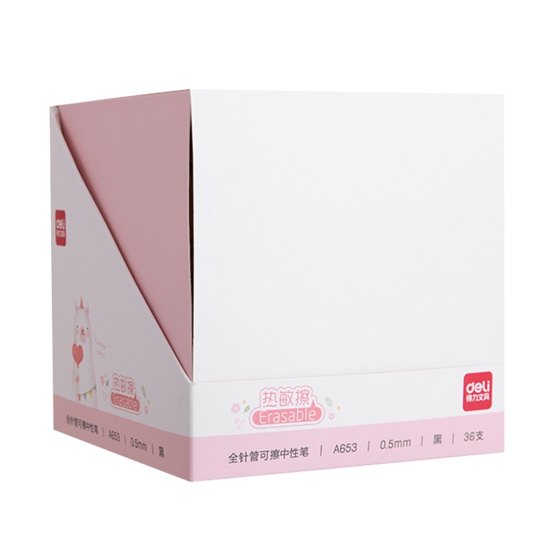 得力deliA653可擦中性笔全针管笔芯0.5晶蓝黑色魔力擦磨摩魔易可擦笔芯热橡皮小学生文具办公用品[苏宁自营]