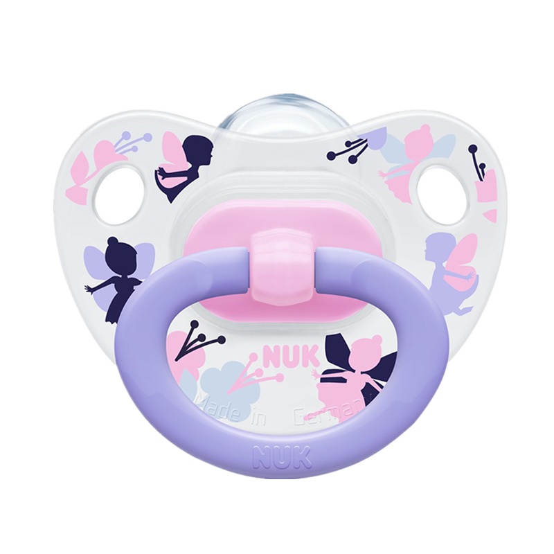NUK印花硅胶安抚奶嘴(6-18个月)(花型随机)