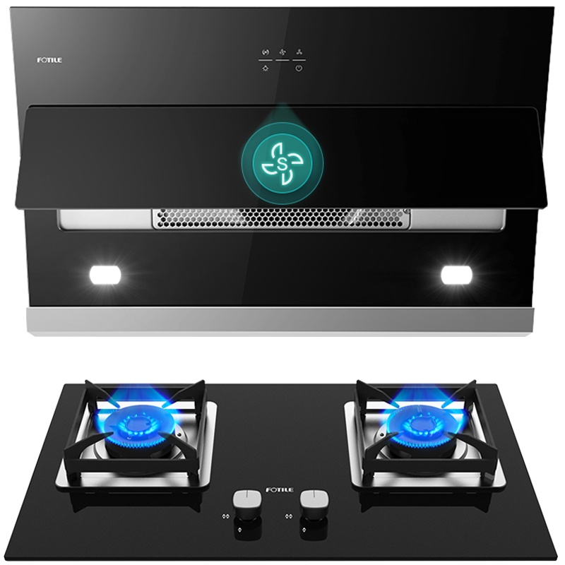 方太(FOTILE)19立方侧吸风魔方 触控式抽油烟机升级大火力燃气灶具烟灶套餐天然气/液化气JQC5+HT8BE.S