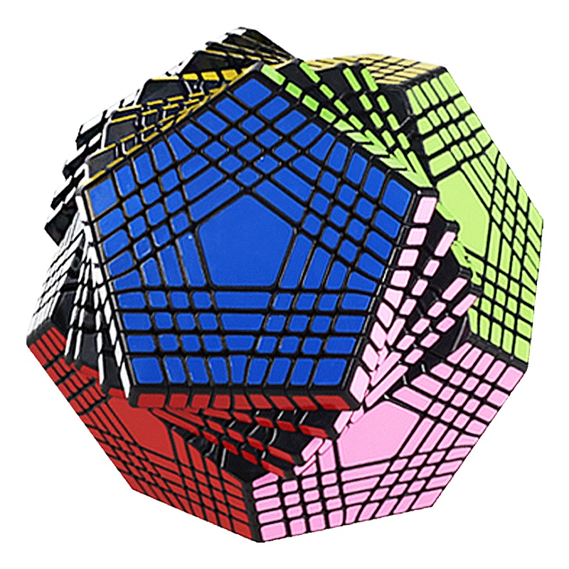 圣手7119A九阶五魔方 高难度异形魔方 9阶5魔方益智玩具 儿童小孩减压魔方玩具 黑色