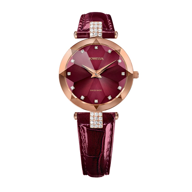 左薇莎(Jowissa)瑞士原装进口手表棱钻系列女表个性切割表盘时尚潮流手表 J5.624.M