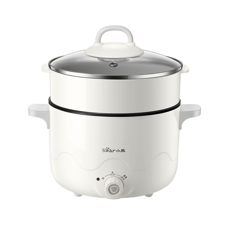 小熊(Bear)电热锅 DRG-C18K2 双层电火锅蒸煮一体煮面煲汤早餐神器学生宿舍寝室小功率电煮锅