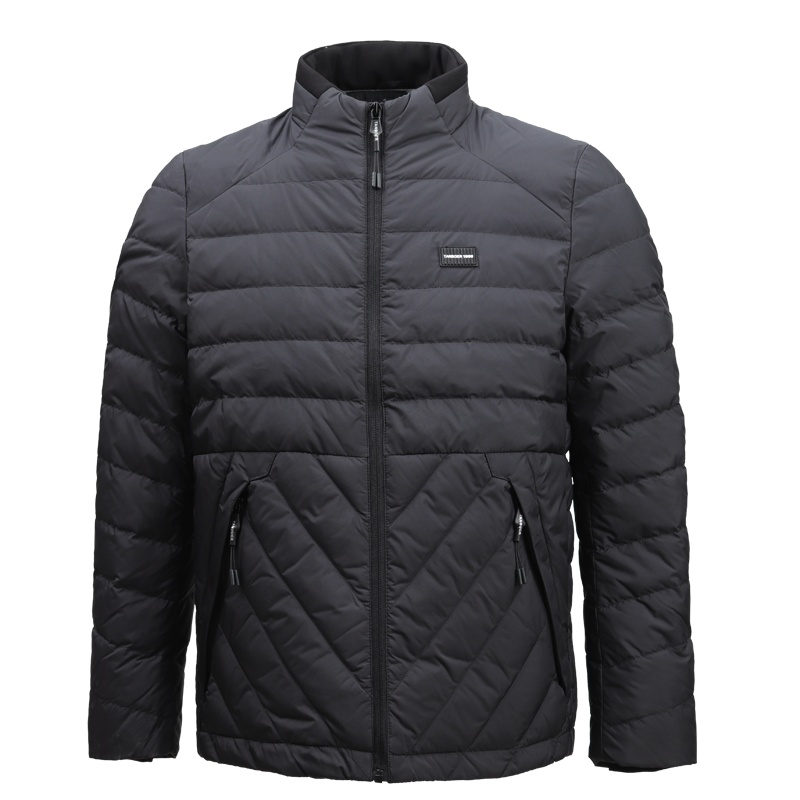 坦博尔秋冬无帽立领插肩短款羽绒服TA18219