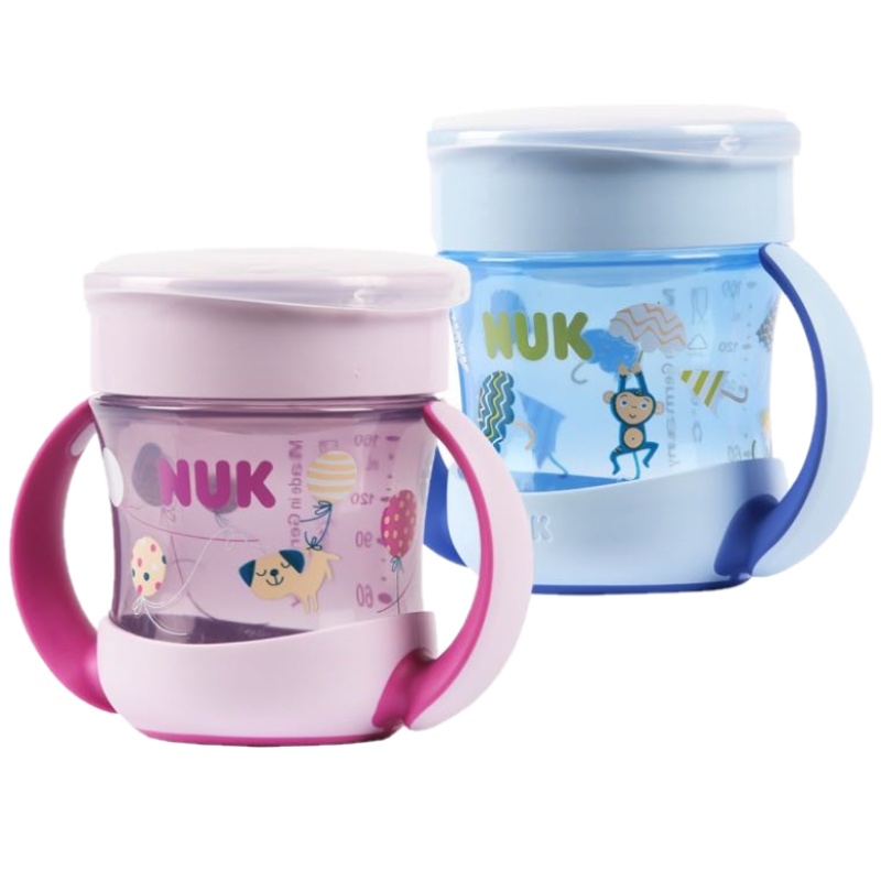 2020新品NUK紫色迷你魔术杯NUK360度魔术杯NUK宝宝防漏喝水杯带手柄(紫色)