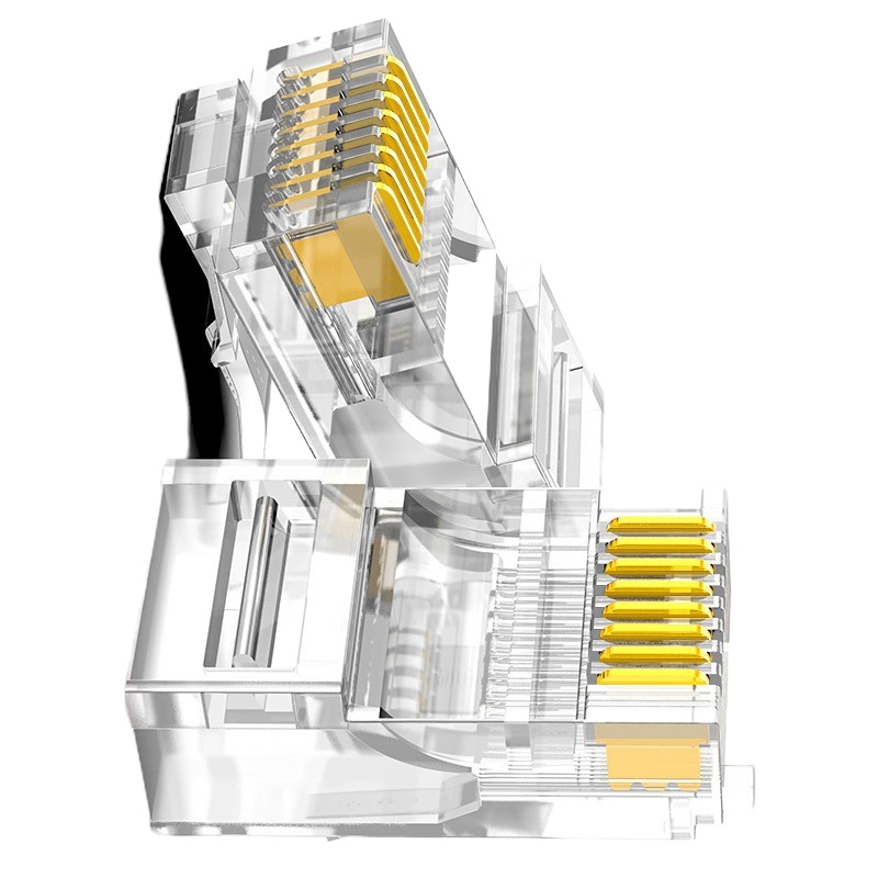 安普康(AMPCOM)超五类水晶头30U镀金100个装 工程级RJ45网络水晶头CAT5E网线连接器 AMCAT5E30