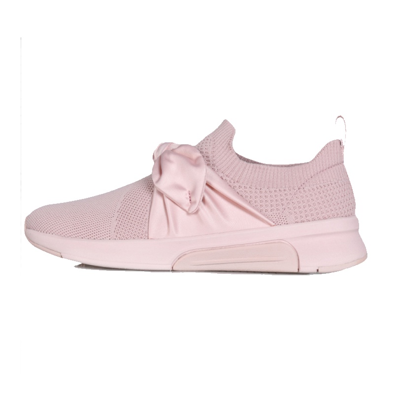 Skechers斯凯奇女运动鞋透气蝴蝶结休闲鞋68741/P NK