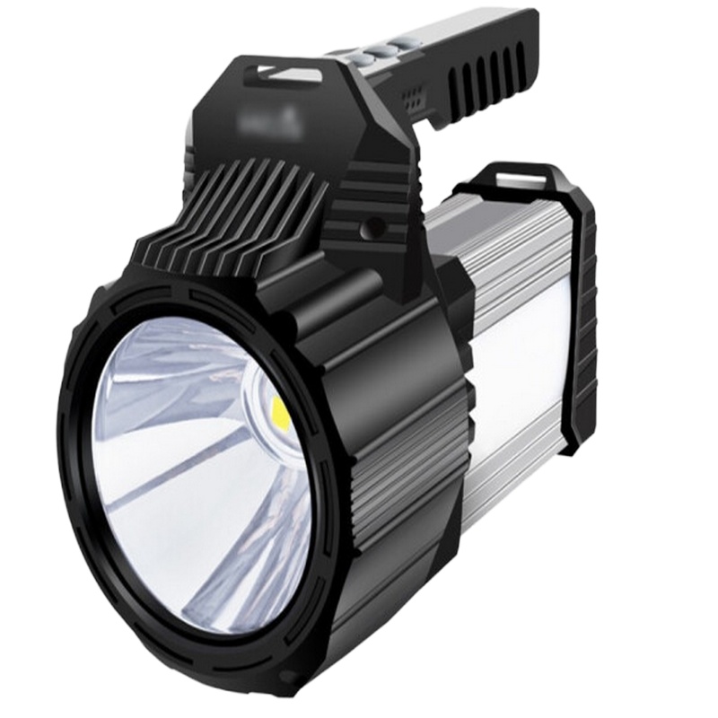 沃尔森 D498探照灯led强光手电筒充电灯 黑武士加强版5000流明