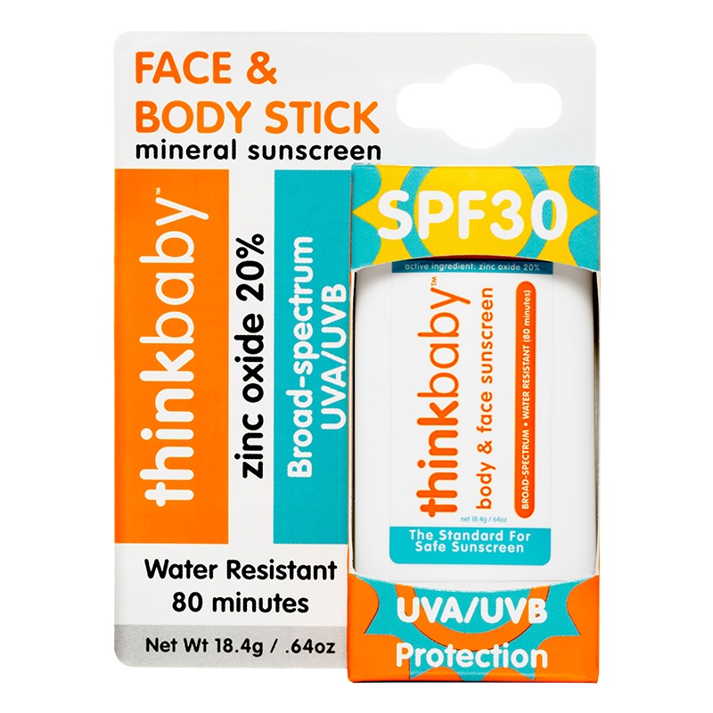 美国进口Thinkbaby 儿童宝宝温和防晒霜活性防晒棒防晒霜防晒乳SPF30 18.4g