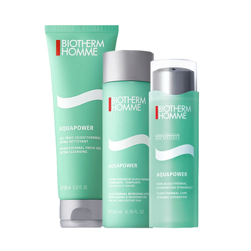 碧欧泉(BIOTHERM) 补水保湿三步曲 男士面部护肤套装水动力三件套(洗面奶125ml+水200ml+乳液75ml)