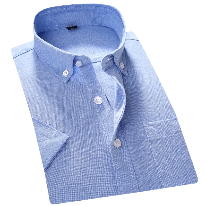 鳄鱼恤（CROCODILE） 2019新款纯色长袖衬衫男士夏季工装休闲修身韩版潮流商务休闲薄款衬衣男