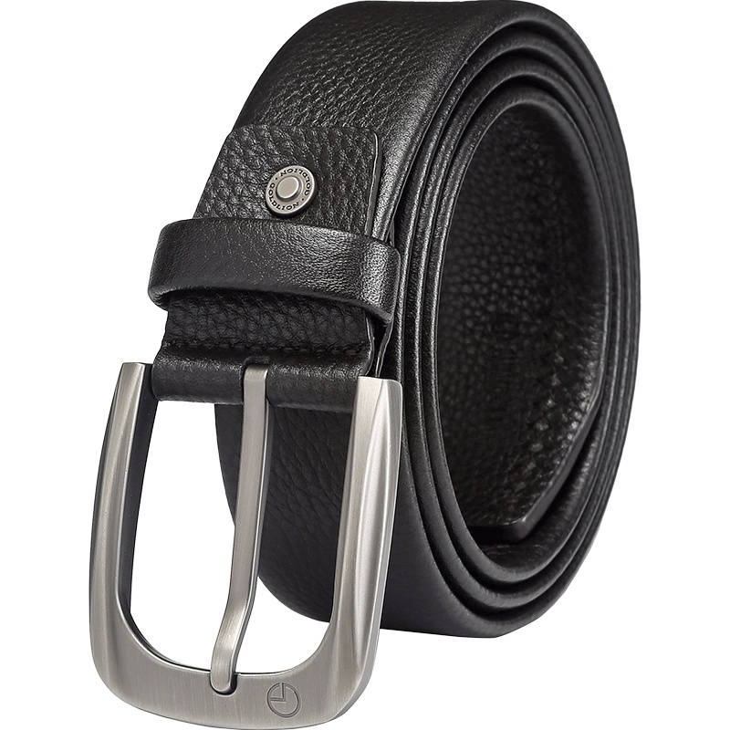 金利来（Goldlion）男士皮带商务休闲头层牛皮针扣礼盒腰带男款青年裤带