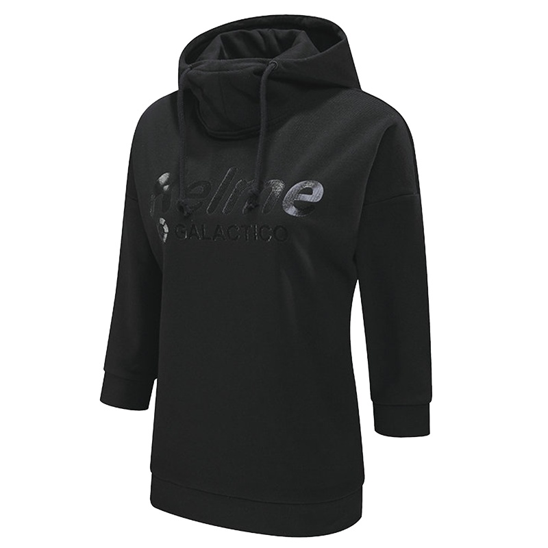 KELME/卡尔美 休闲运动连帽跑步卫衣纯色高领套头上衣七分袖女潮