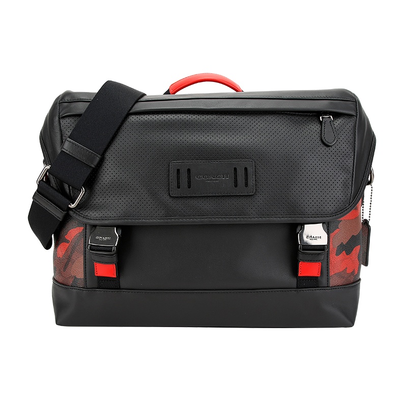 COACH 蔻驰 奢侈品 男士迷彩黑色人造革配皮手提公文包电脑包 F79905 QBFCG
