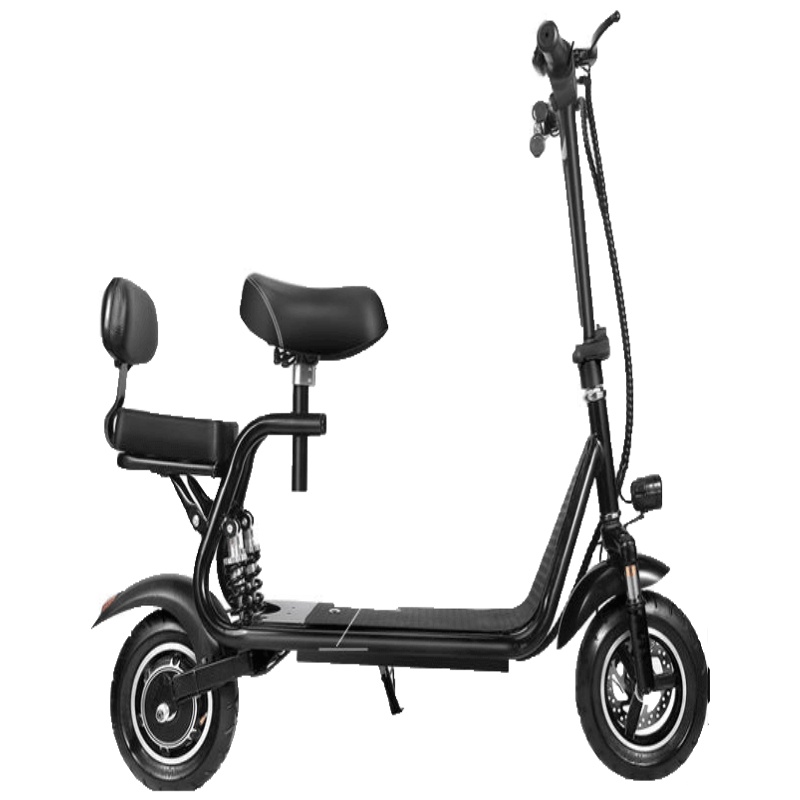 骏杰动感新款小型哈雷电动车迷你带娃亲子双人折叠滑板车电瓶车上班锂电代步车