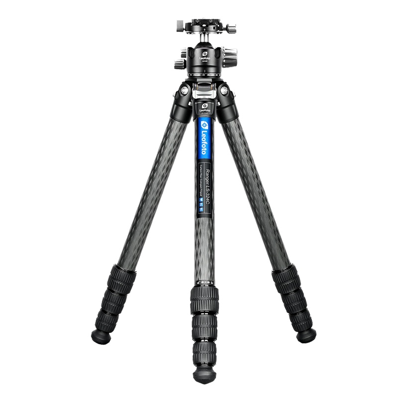徕图 leofoto LS-324C 单反微单无中轴碳纤维三脚架 摄影三脚架 紧凑便携轻便 LS-324C+40PCL