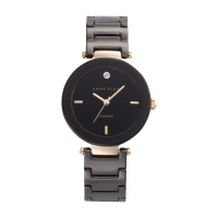 安妮克莱因（ANNE KLEIN）璀璨永恒系列时尚简约陶瓷表带镶钻表盘石英女表AK/1018BKBK