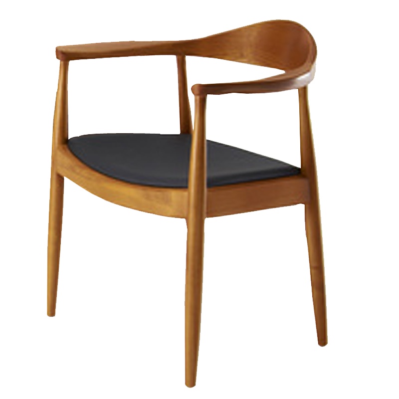 瑞丰杰实木餐椅家用牛角椅书桌椅RJ-Y149靠背餐厅椅子北欧简约会议办公凳子